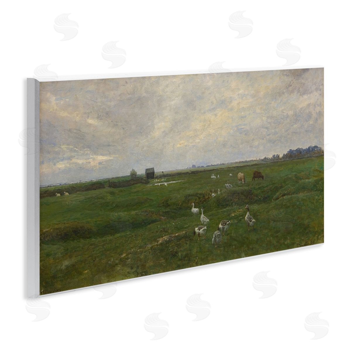 Grazing Ducks & Horses Wood Plaque Wall Art, Home Decor by Grace Popp