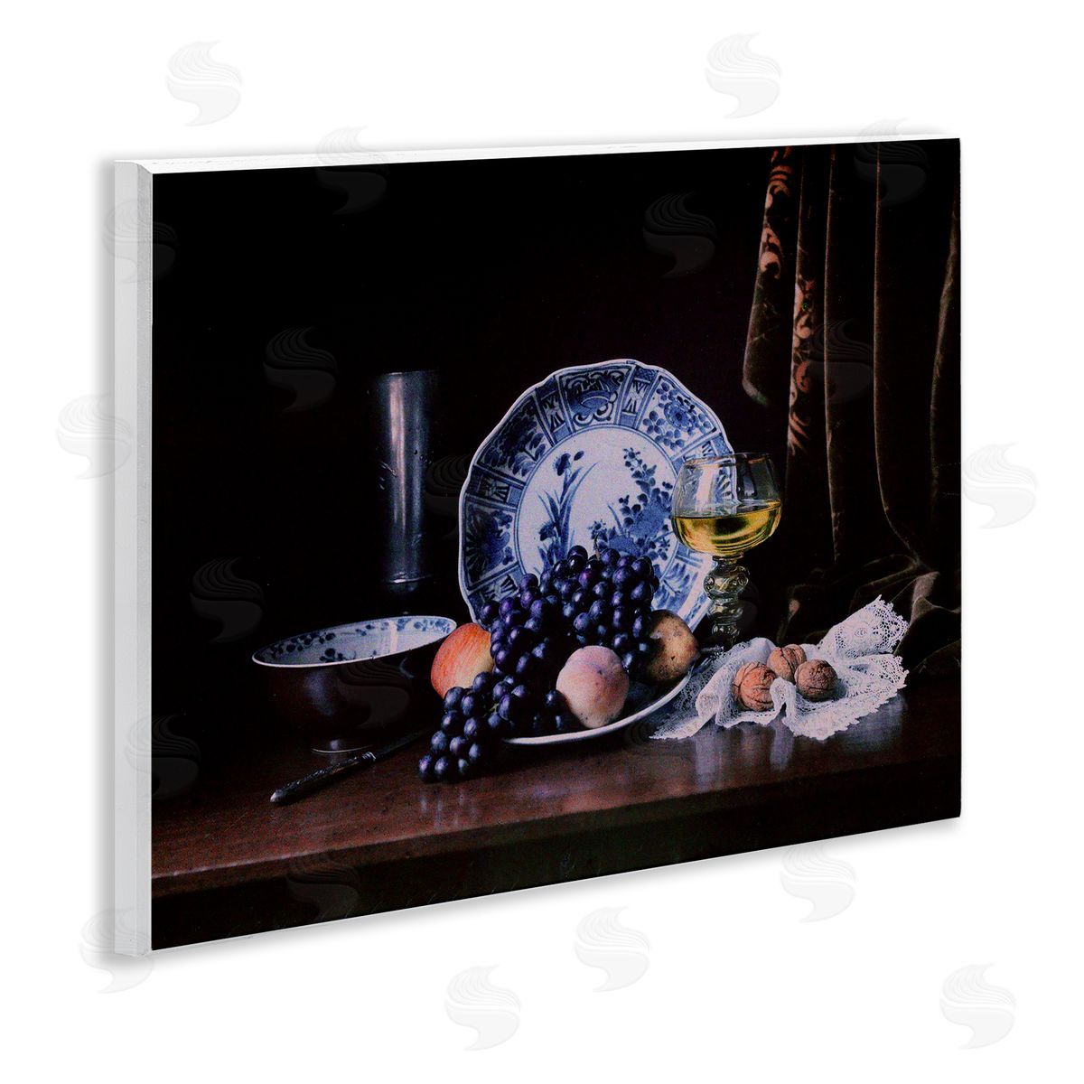Baroque Still Life Wood Plaque Wall Art, Home Decor by Unknown