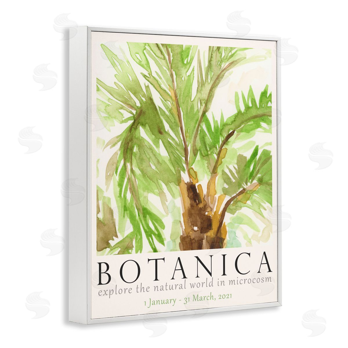 Botanica Poster Palm Tree White Frame Print Wall Art, Home Decor by June Erica Vess