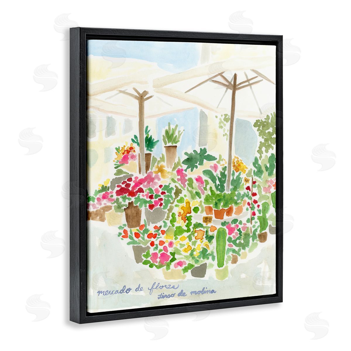 Canopy Covered Garden Black Floating Frame Canvas Wall Art, Home Decor by June Erica Vess