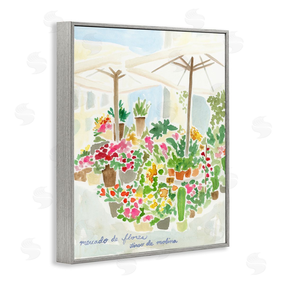 Canopy Covered Garden Grey Frame Print Wall Art, Home Decor by June Erica Vess