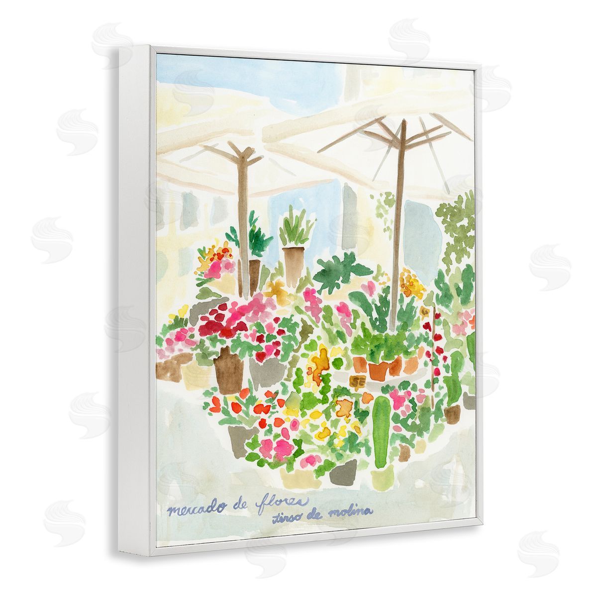 Canopy Covered Garden White Frame Print Wall Art, Home Decor by June Erica Vess