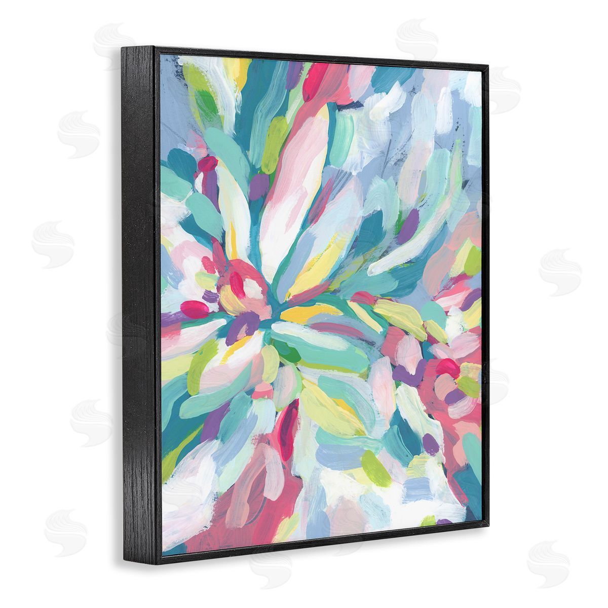 Centric Paint Strokes Black Frame Print Wall Art, Home Decor by June Erica Vess