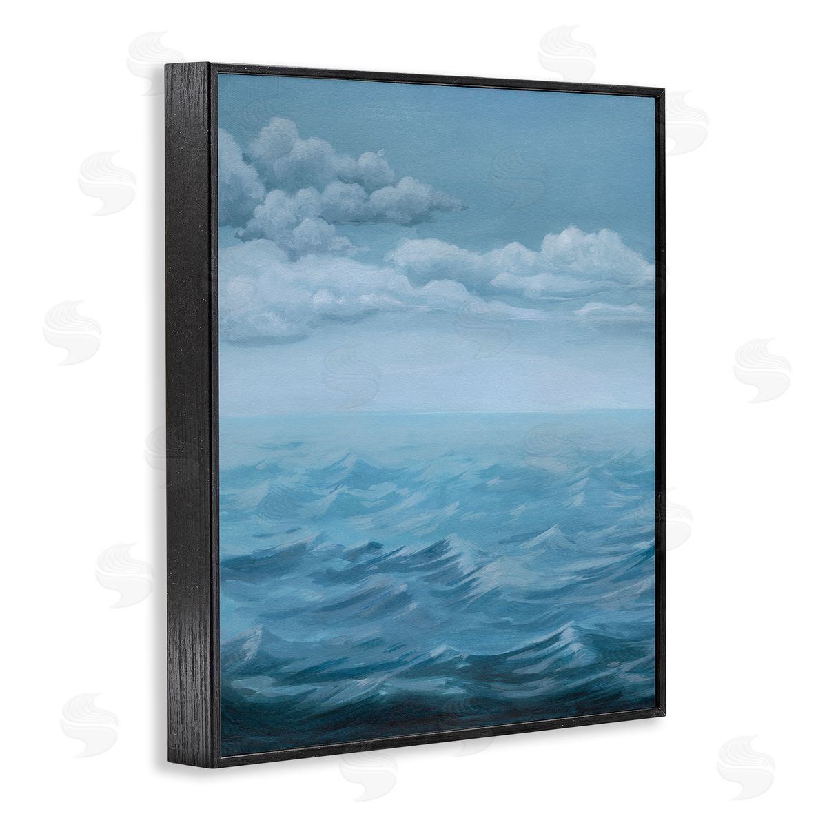 Clouds over Rough Seas Black Frame Print Wall Art, Home Decor by Grace Popp
