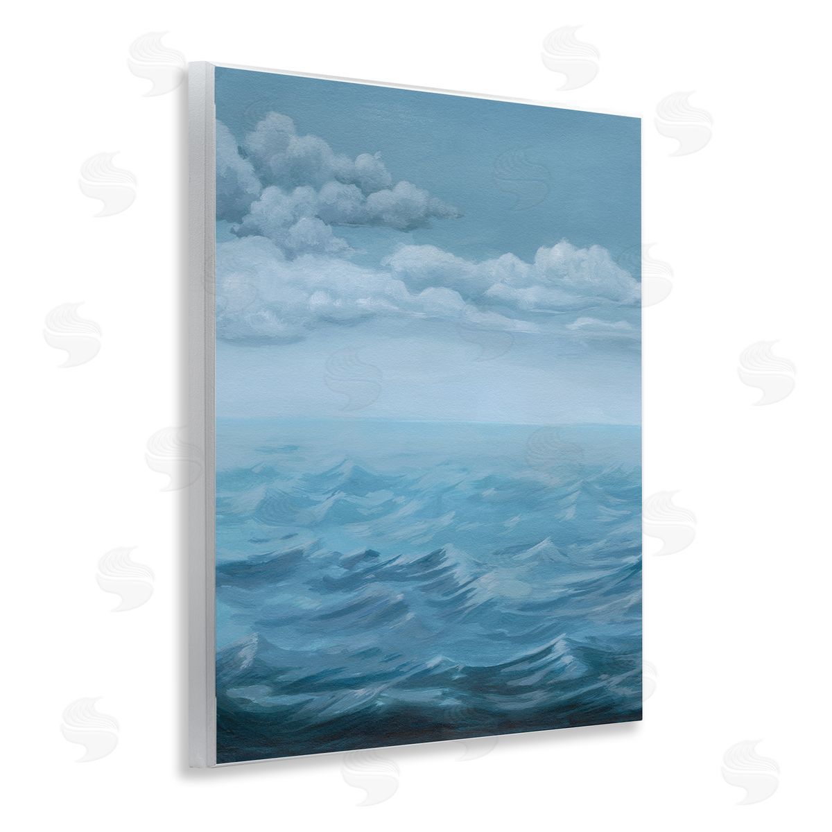 Clouds over Rough Seas Wood Plaque Wall Art, Home Decor by Grace Popp