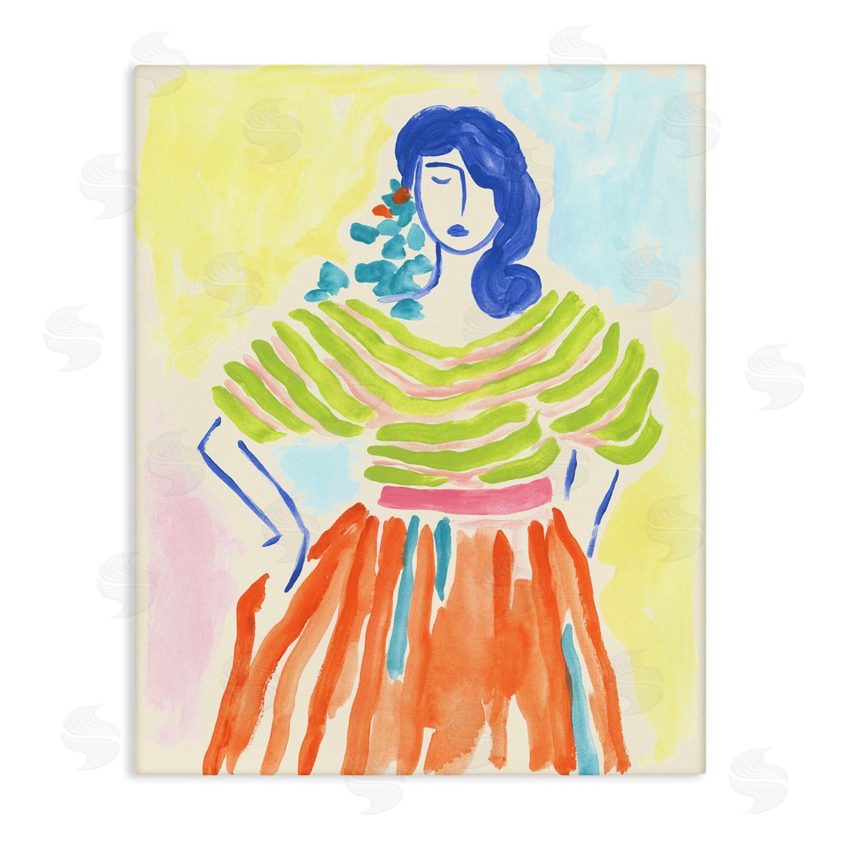 Bold Hued Fashion Canvas Wall Art, Home Decor by June Erica Vess