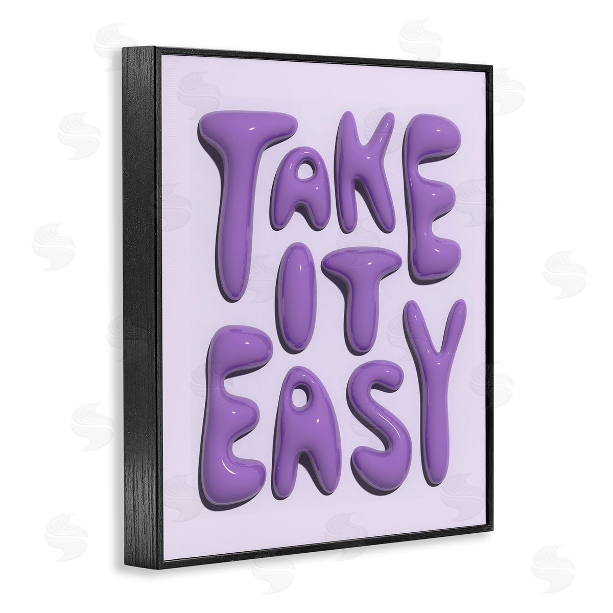 Take It Easy Letters Black Frame Print Wall Art, Home Decor by Victoria Barnes