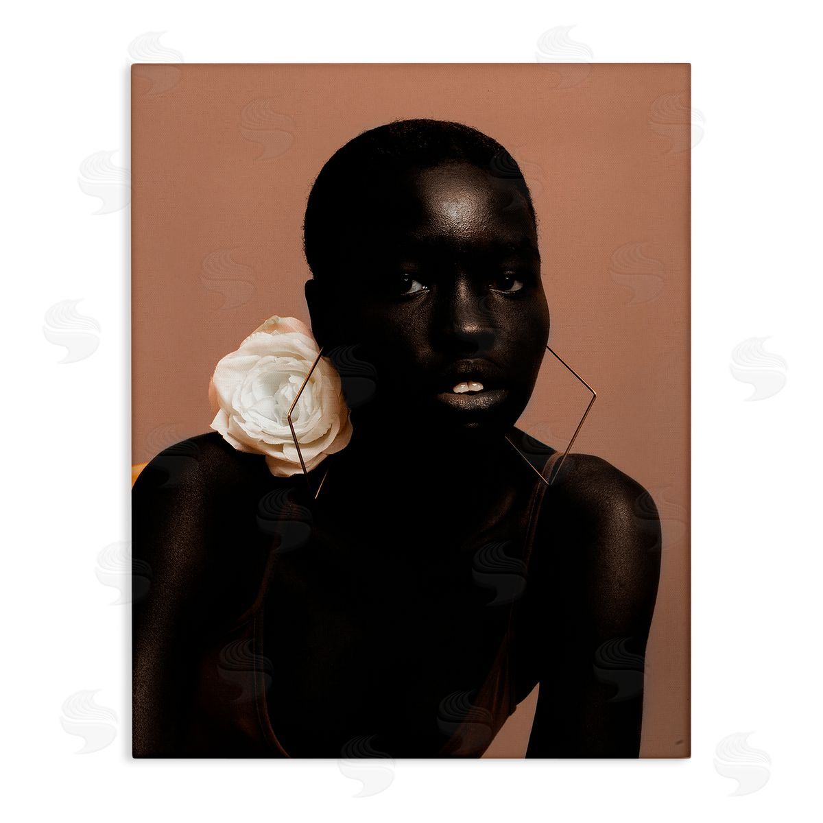 Beautiful Woman & Rose Canvas Wall Art, Home Decor by Oladimeji Odunsi