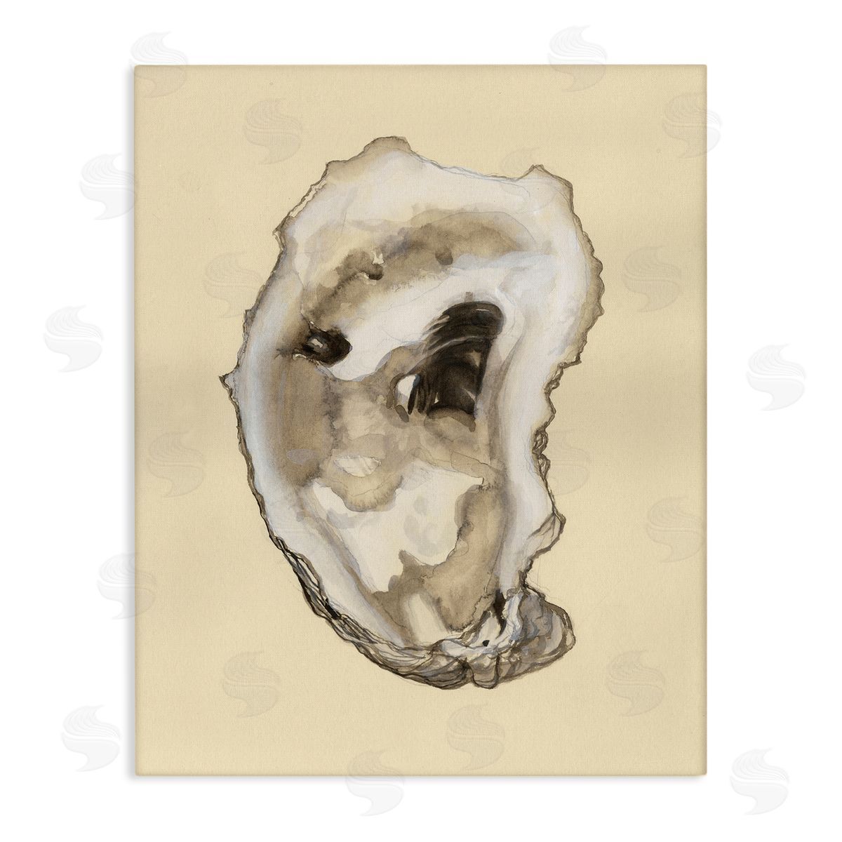 Natural Oyster Shell Canvas Wall Art, Home Decor by Michael Willett