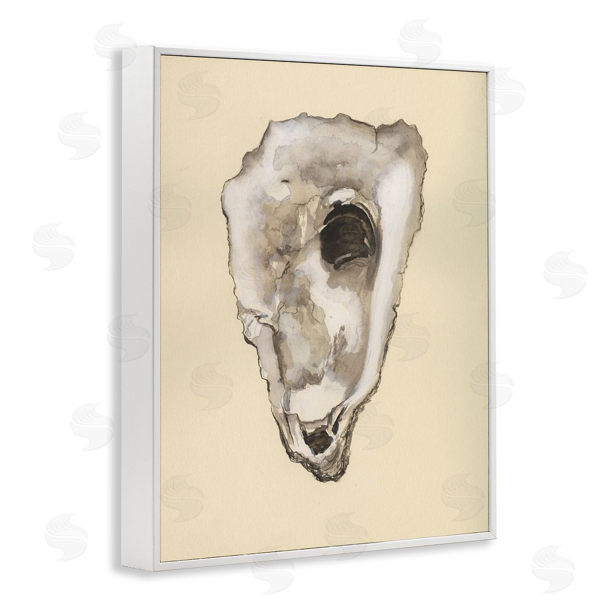Oyster Sea Creature White Frame Print Wall Art, Home Decor by Michael Willett