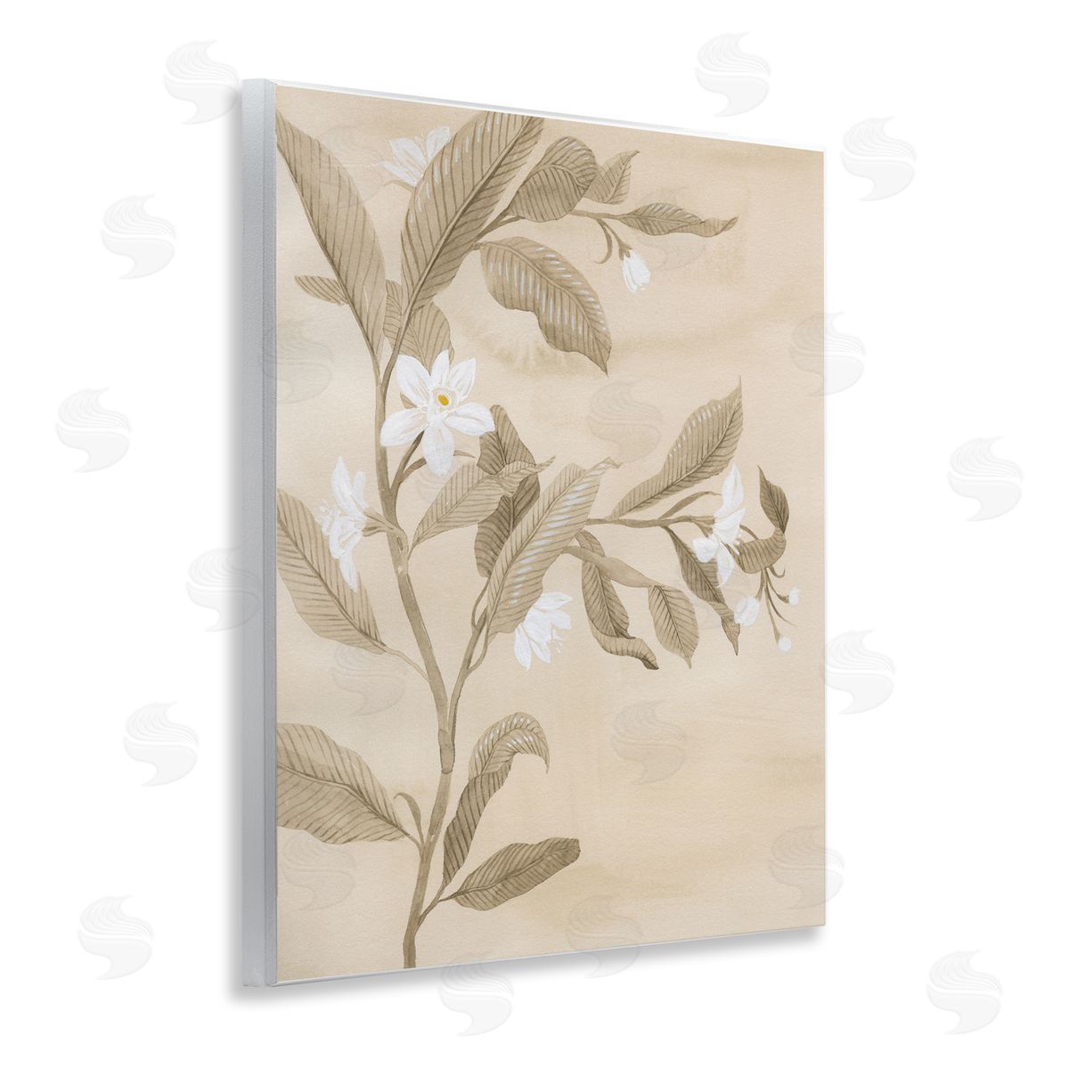 Traditional White Daffodils Wood Plaque Wall Art, Home Decor by Grace Popp