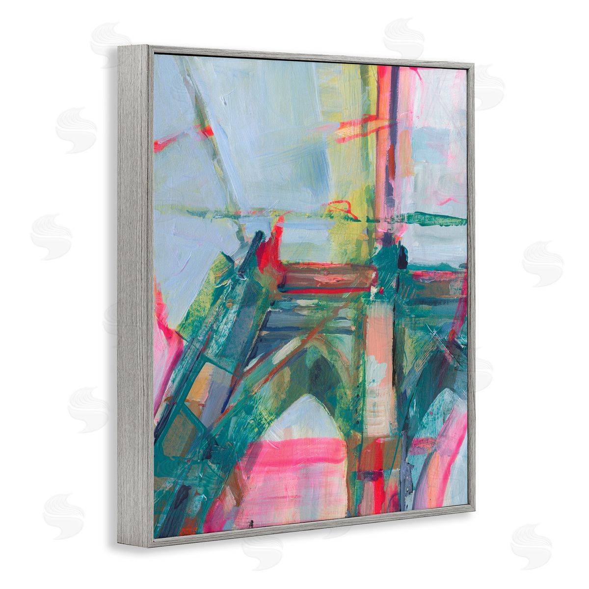 Looming Bridge Arches Grey Frame Print Wall Art, Home Decor by Ethan Harper