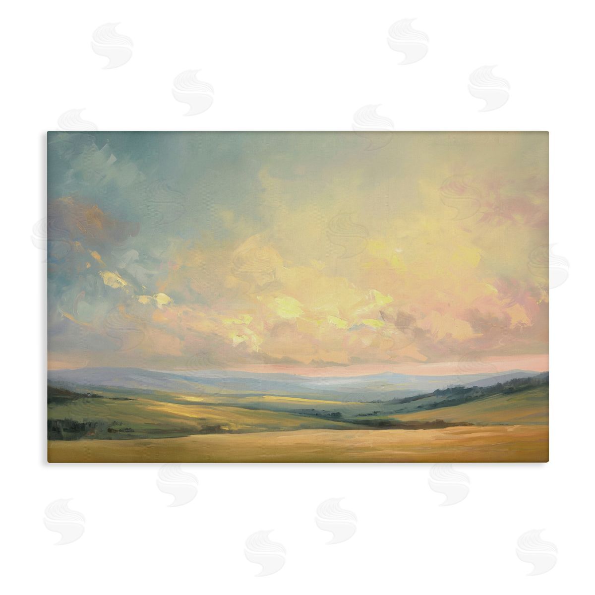 Tranquil Twilight Fields Canvas Wall Art, Home Decor by Gina Kelly
