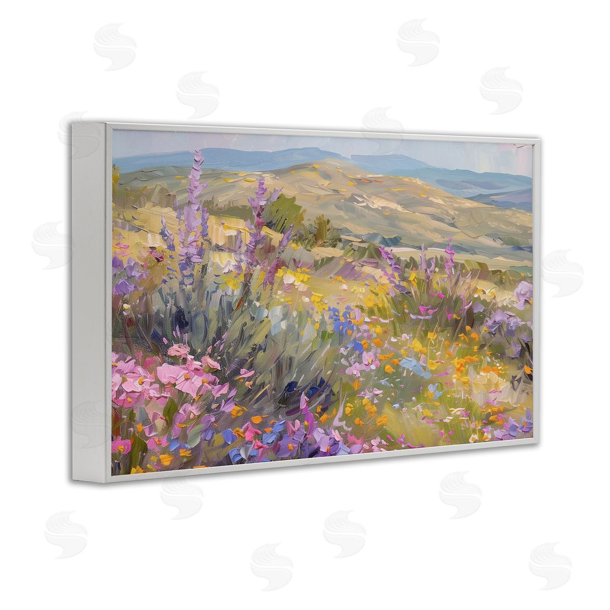 High Desert Flowers White Frame Print Wall Art, Home Decor by Gina Kelly
