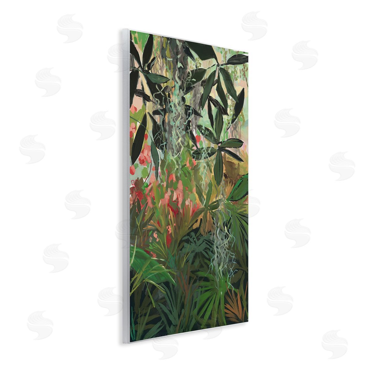 Dense Rain Forest Plants Wood Plaque Wall Art, Home Decor by Jenny Westenhofer