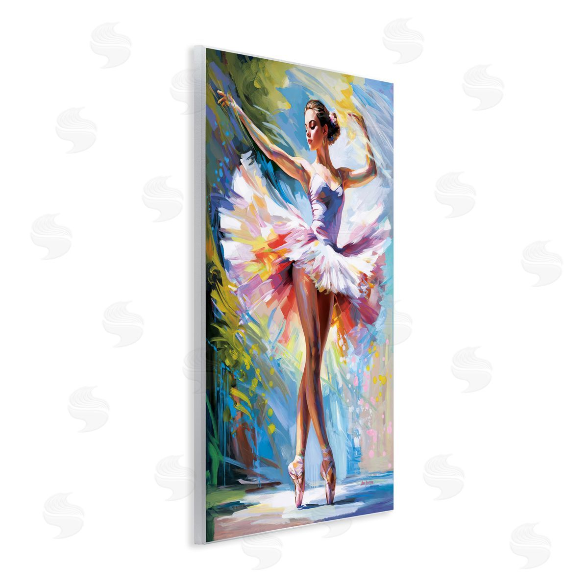 Embrace In Motion Ballet Wood Plaque Wall Art, Home Decor by Leon Devenice