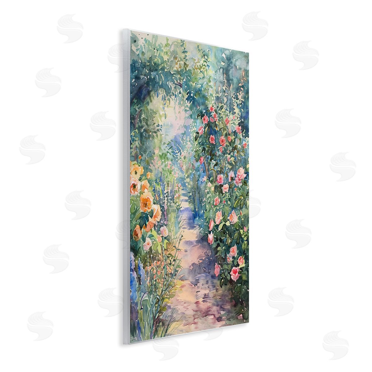 Spring Garden Archway Wood Plaque Wall Art, Home Decor by LSR Design Studio