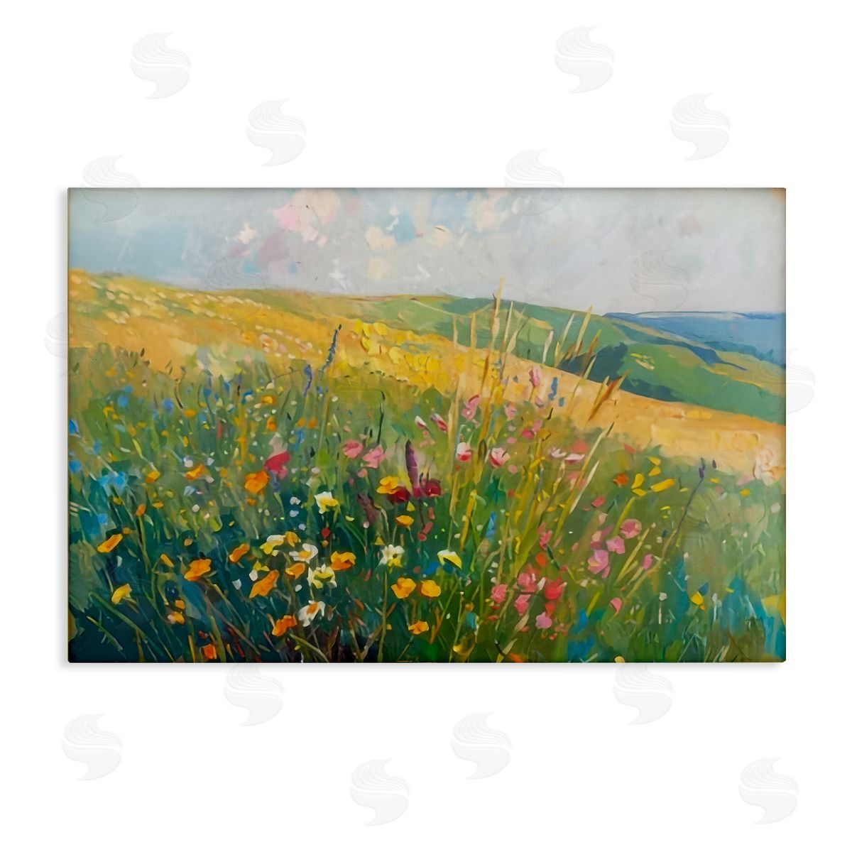 Wildflower Hills View Canvas Wall Art, Home Decor by LSR Design Studio