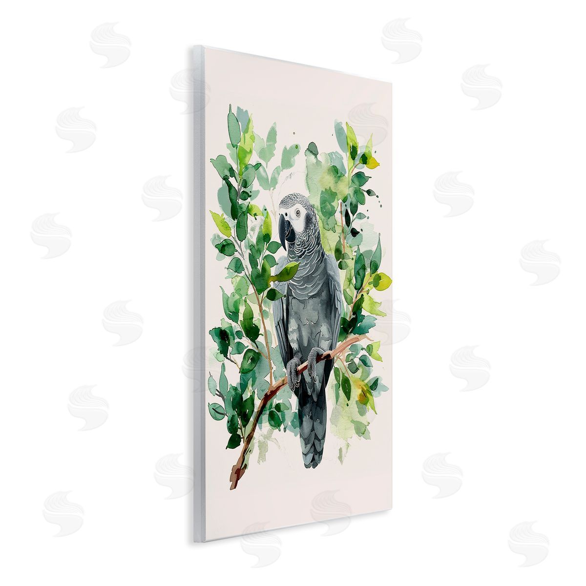 Tropical Perched Parrot Wood Plaque Wall Art, Home Decor by LSR Design Studio