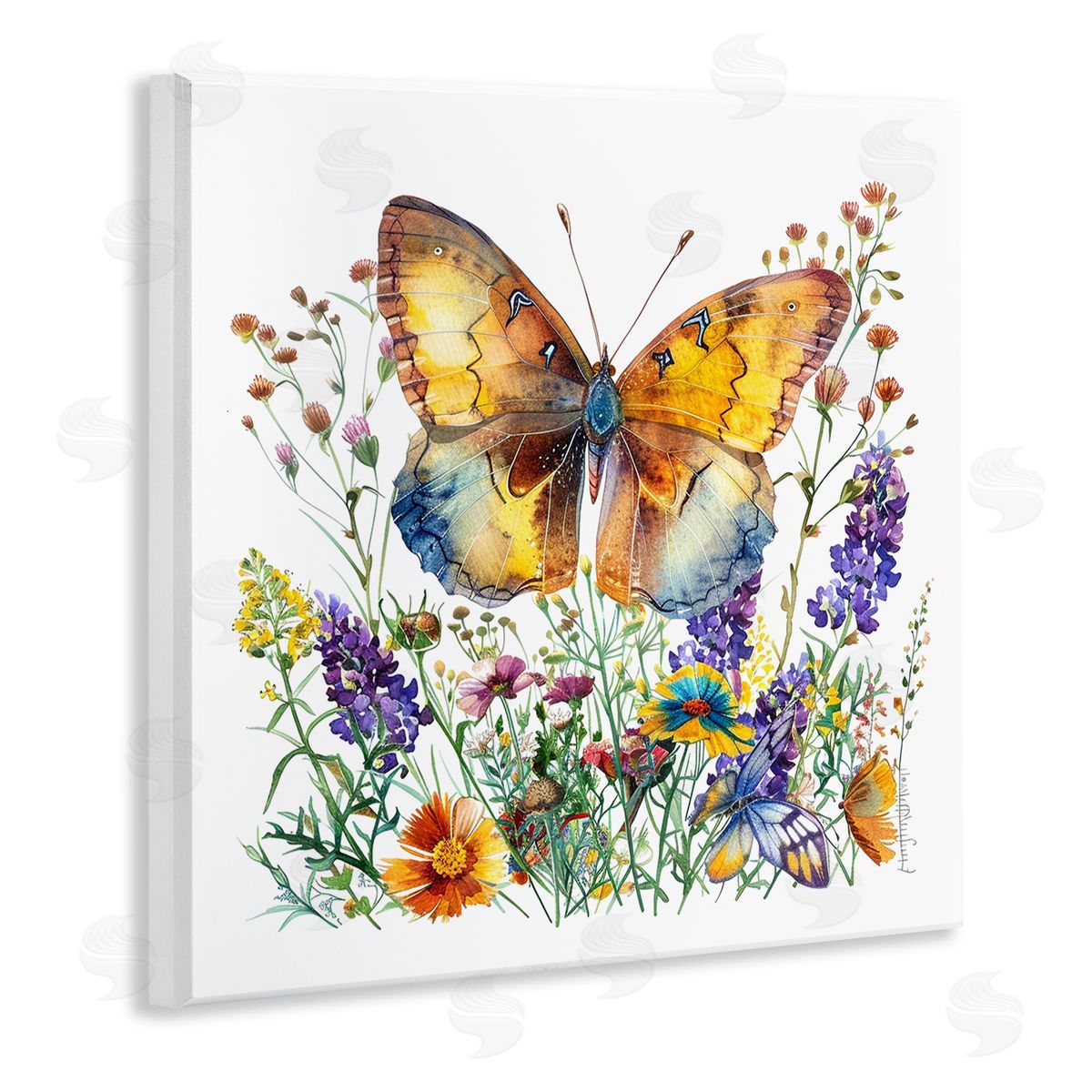 Mixed Butterfly Garden Wood Plaque Wall Art, Home Decor by LSR Design Studio