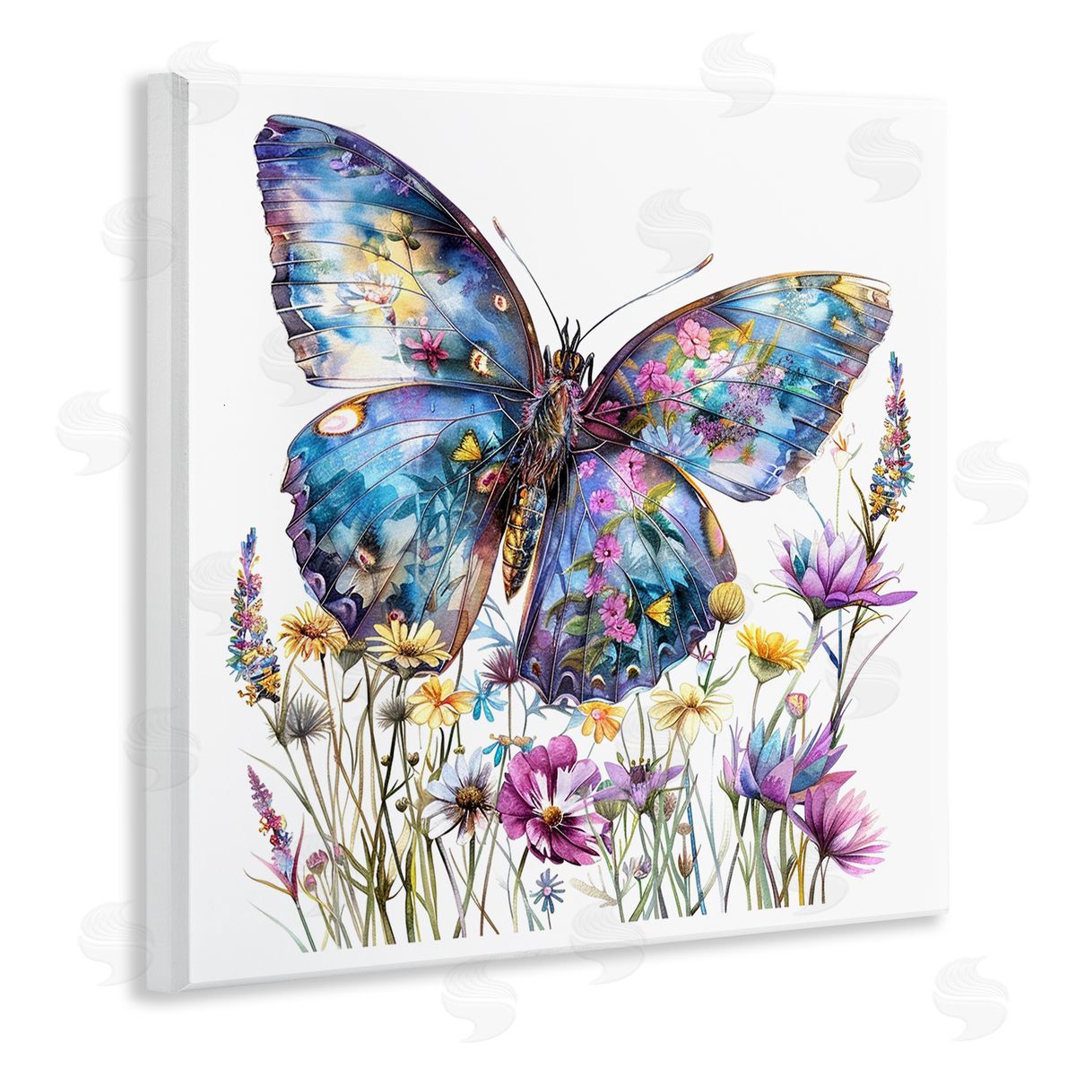 Spring Garden Butterfly Wood Plaque Wall Art, Home Decor by LSR Design Studio