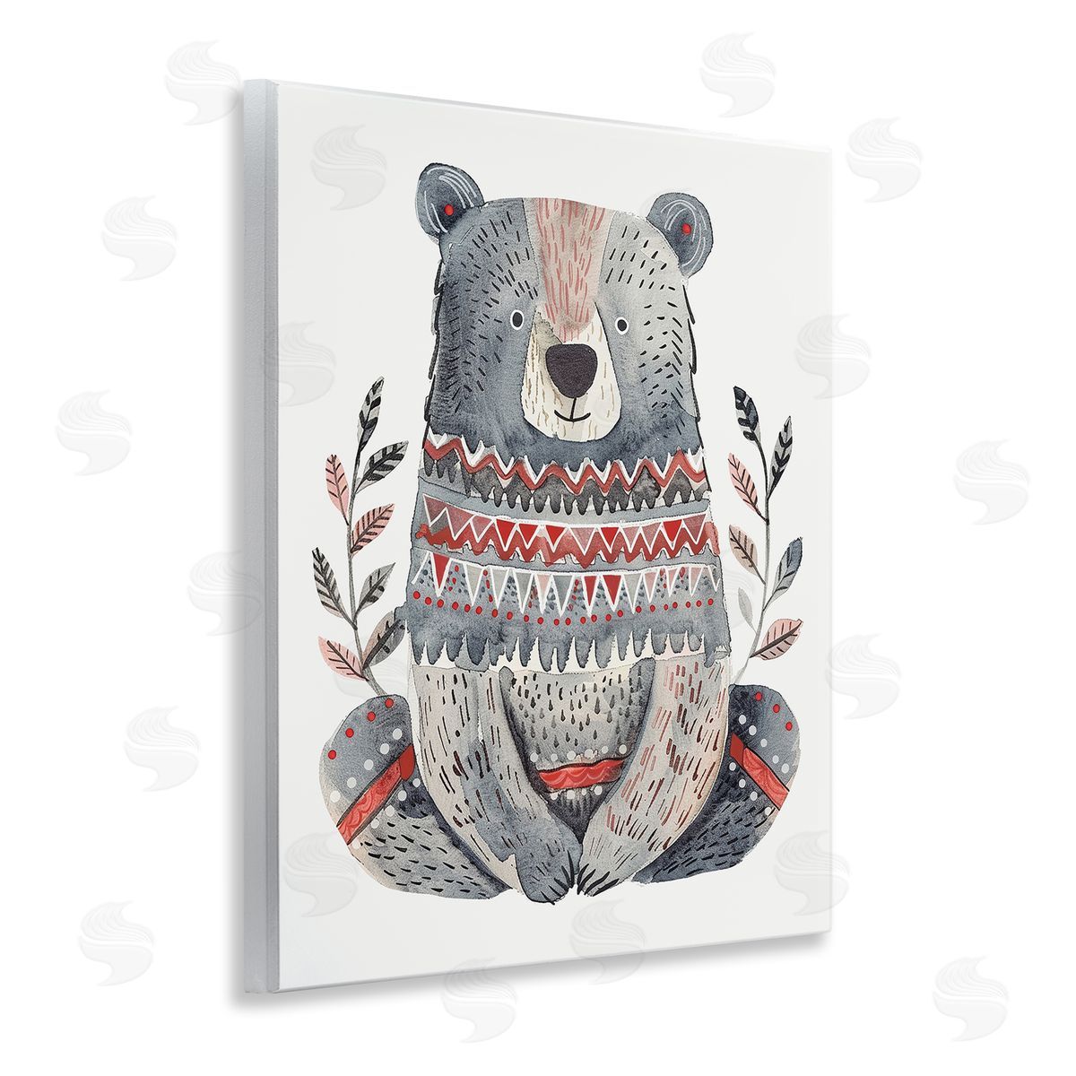 Scandinavian Style Bear Wood Plaque Wall Art, Home Decor by LSR Design Studio