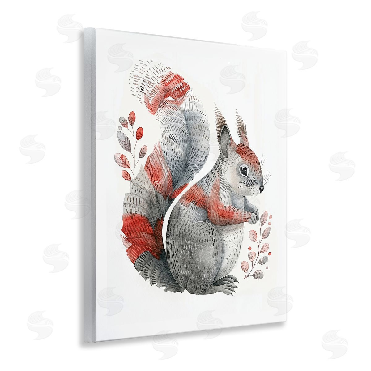 Scandinavian Style Squirrel Wood Plaque Wall Art, Home Decor by LSR Design Studio