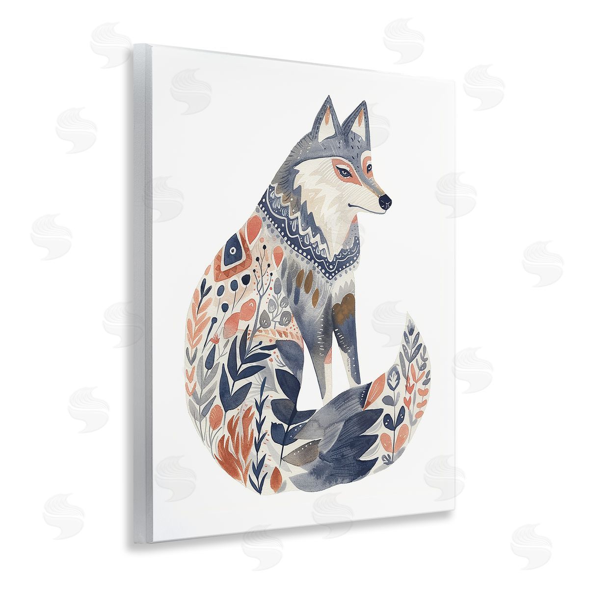 Scandinavian Style Wolf Wood Plaque Wall Art, Home Decor by LSR Design Studio