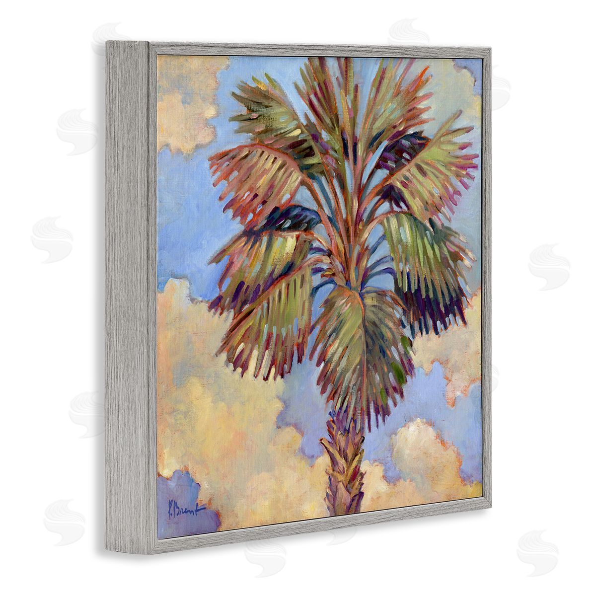 Santa Rosa Palm Grey Frame Print Wall Art, Home Decor by Paul Brent