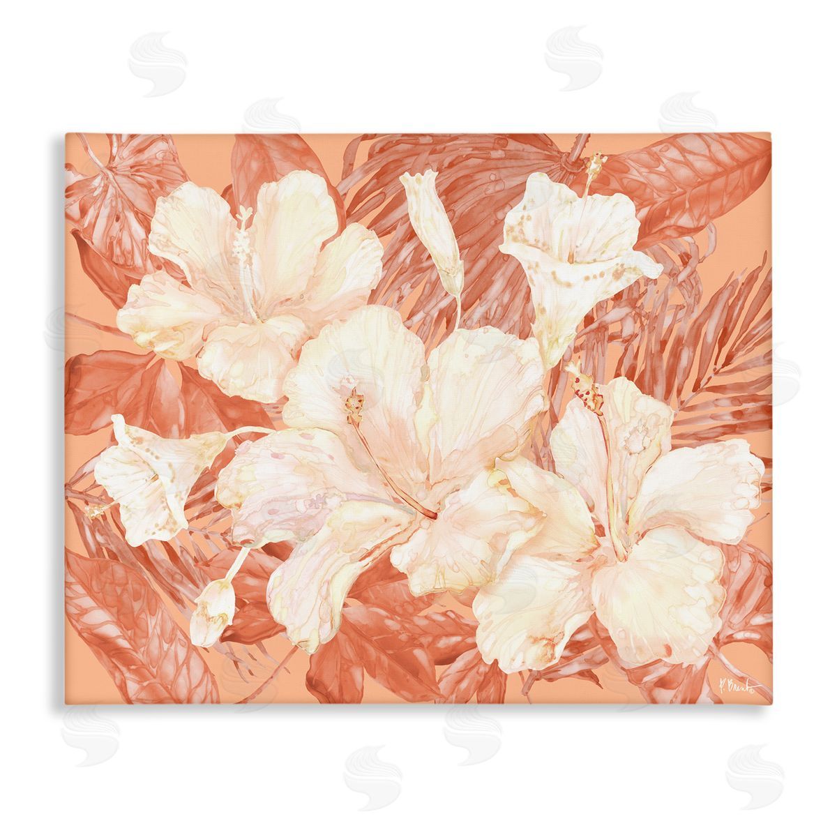 Bright Hibiscus Bundle Canvas Wall Art, Home Decor by Paul Brent