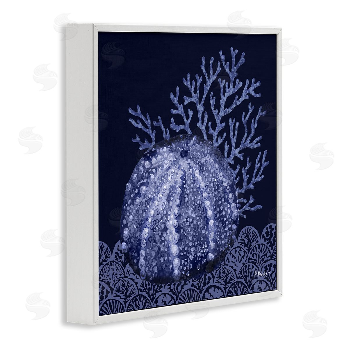 Dark Sea Urchin White Frame Print Wall Art, Home Decor by Paul Brent