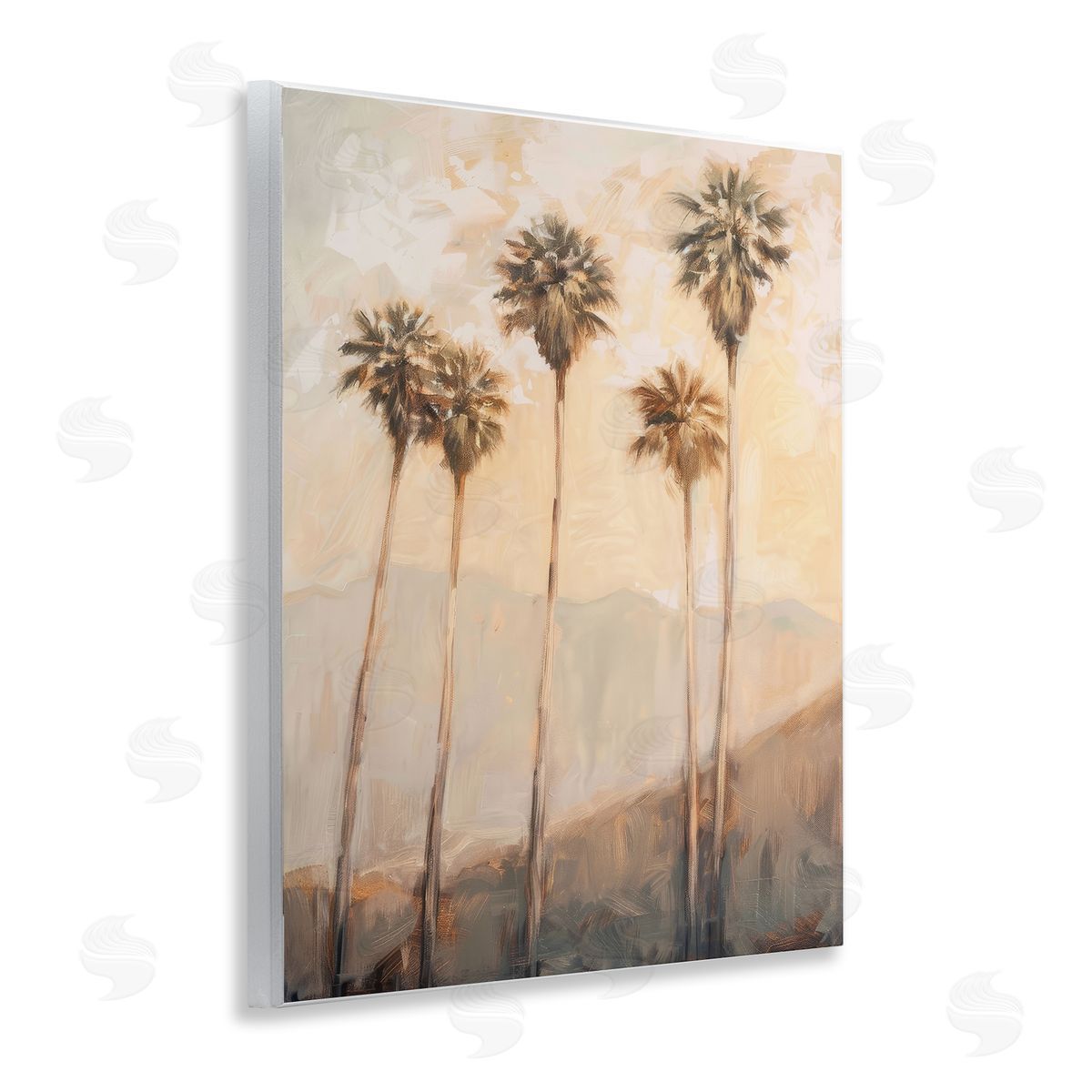 SoCal Sunny Palm Trees Wood Plaque Wall Art, Home Decor by Petal Prints Design
