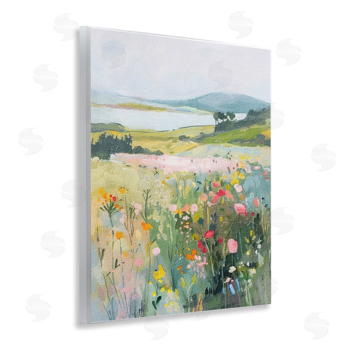 Soft Abstract Countryside Wood Plaque Wall Art, Home Decor by RileyB