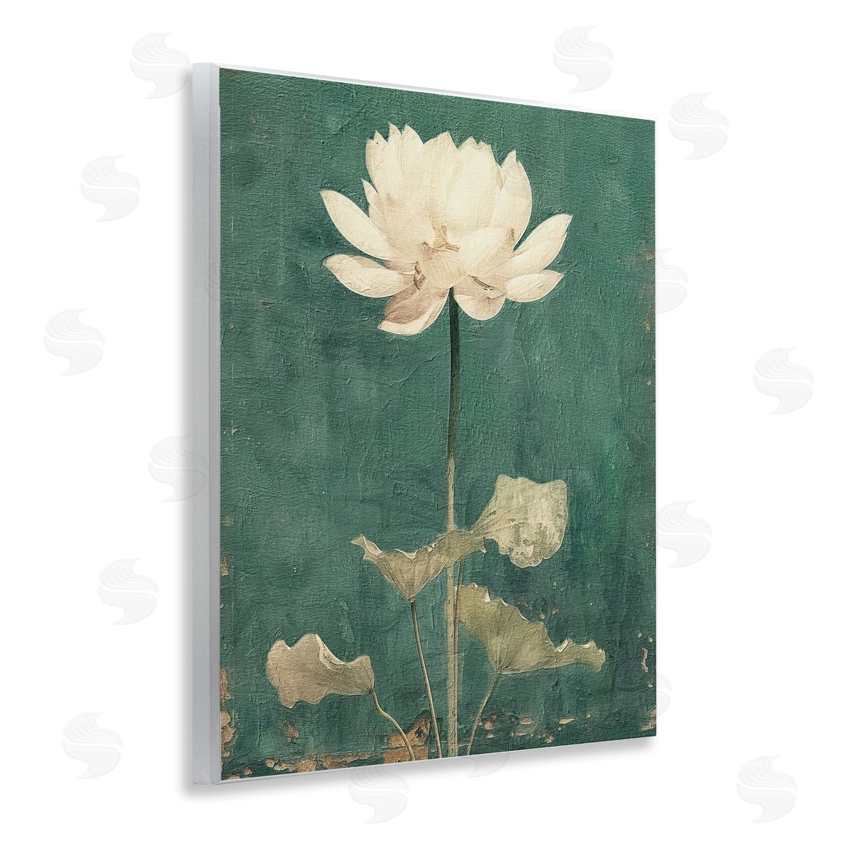 Vintage Floral Bud Wood Plaque Wall Art, Home Decor by RileyB