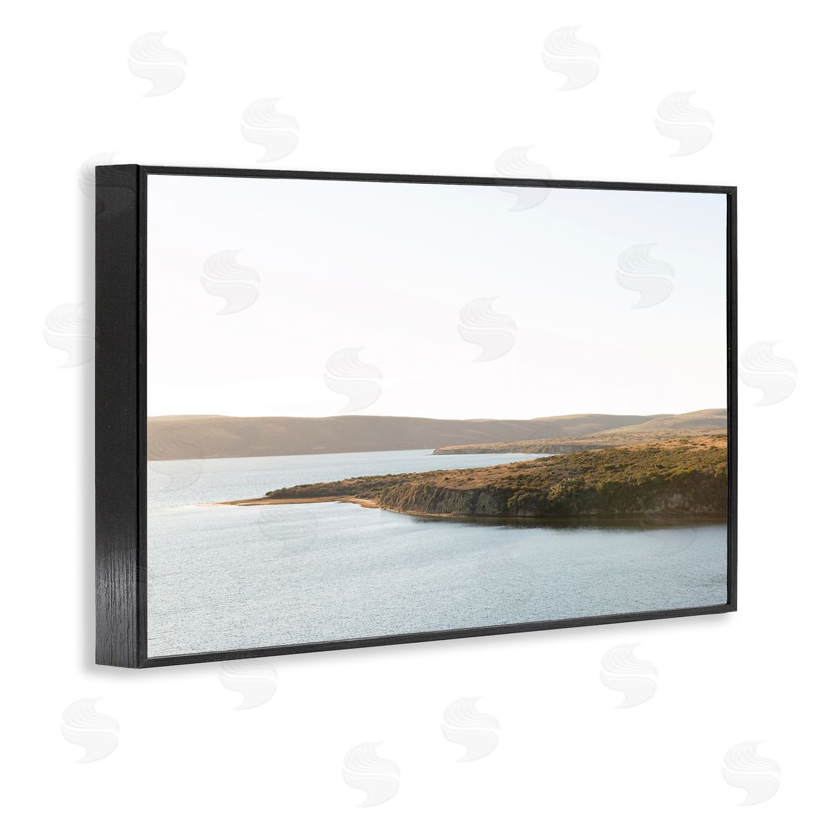 Pacific Estuary Landscape Black Frame Print Wall Art, Home Decor by Crystal Lynn Collins