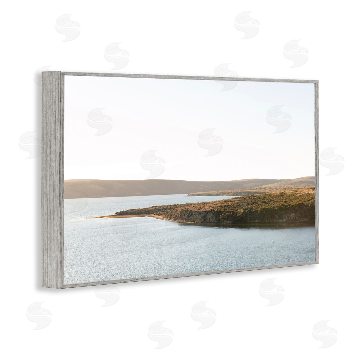 Pacific Estuary Landscape Grey Frame Print Wall Art, Home Decor by Crystal Lynn Collins