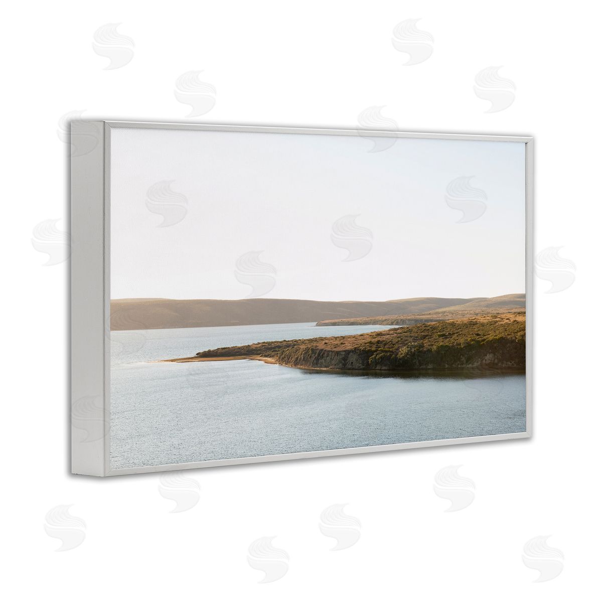Pacific Estuary Landscape White Frame Print Wall Art, Home Decor by Crystal Lynn Collins