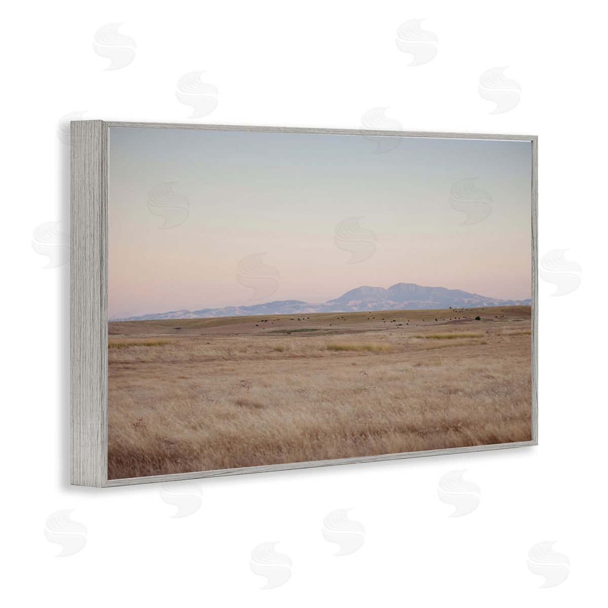 Grizzly Island View Grey Frame Print Wall Art, Home Decor by Crystal Lynn Collins