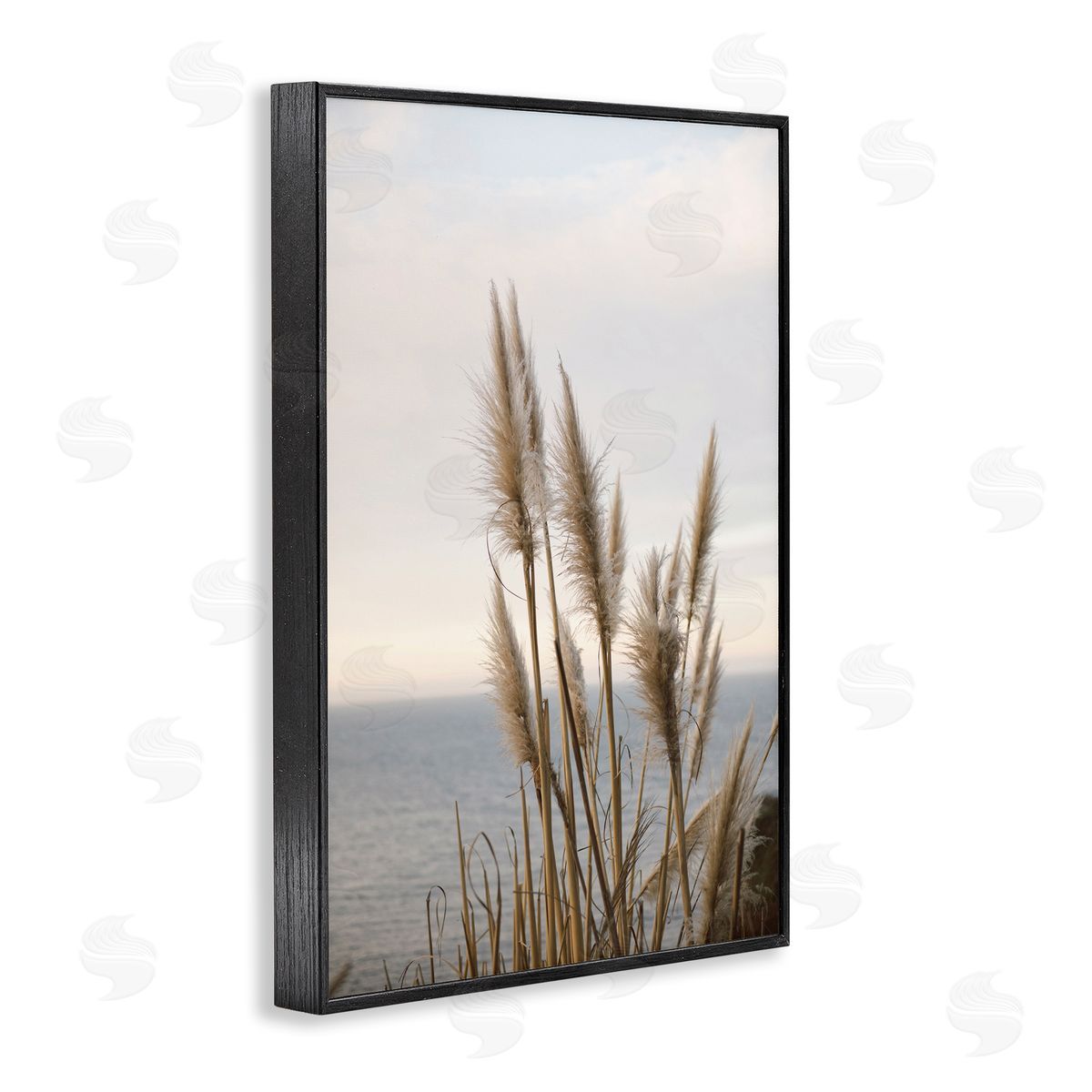 Nautical Cove Grasses Black Frame Print Wall Art, Home Decor by Crystal Lynn Collins