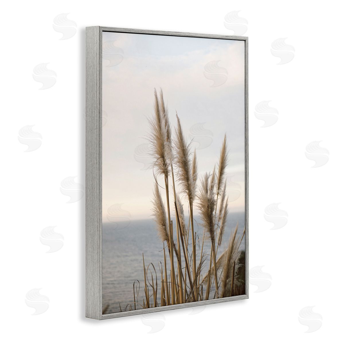 Nautical Cove Grasses Grey Frame Print Wall Art, Home Decor by Crystal Lynn Collins