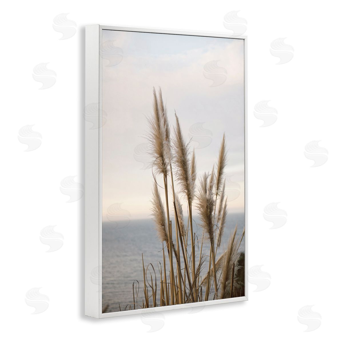 Nautical Cove Grasses White Frame Print Wall Art, Home Decor by Crystal Lynn Collins