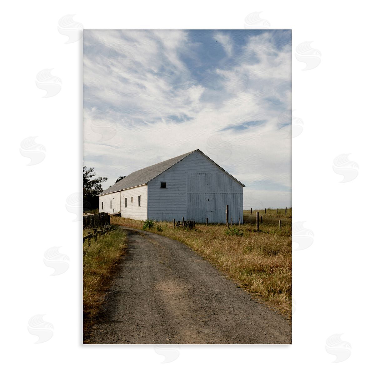 Receding Road to Barn Canvas Wall Art, Home Decor by Crystal Lynn Collins
