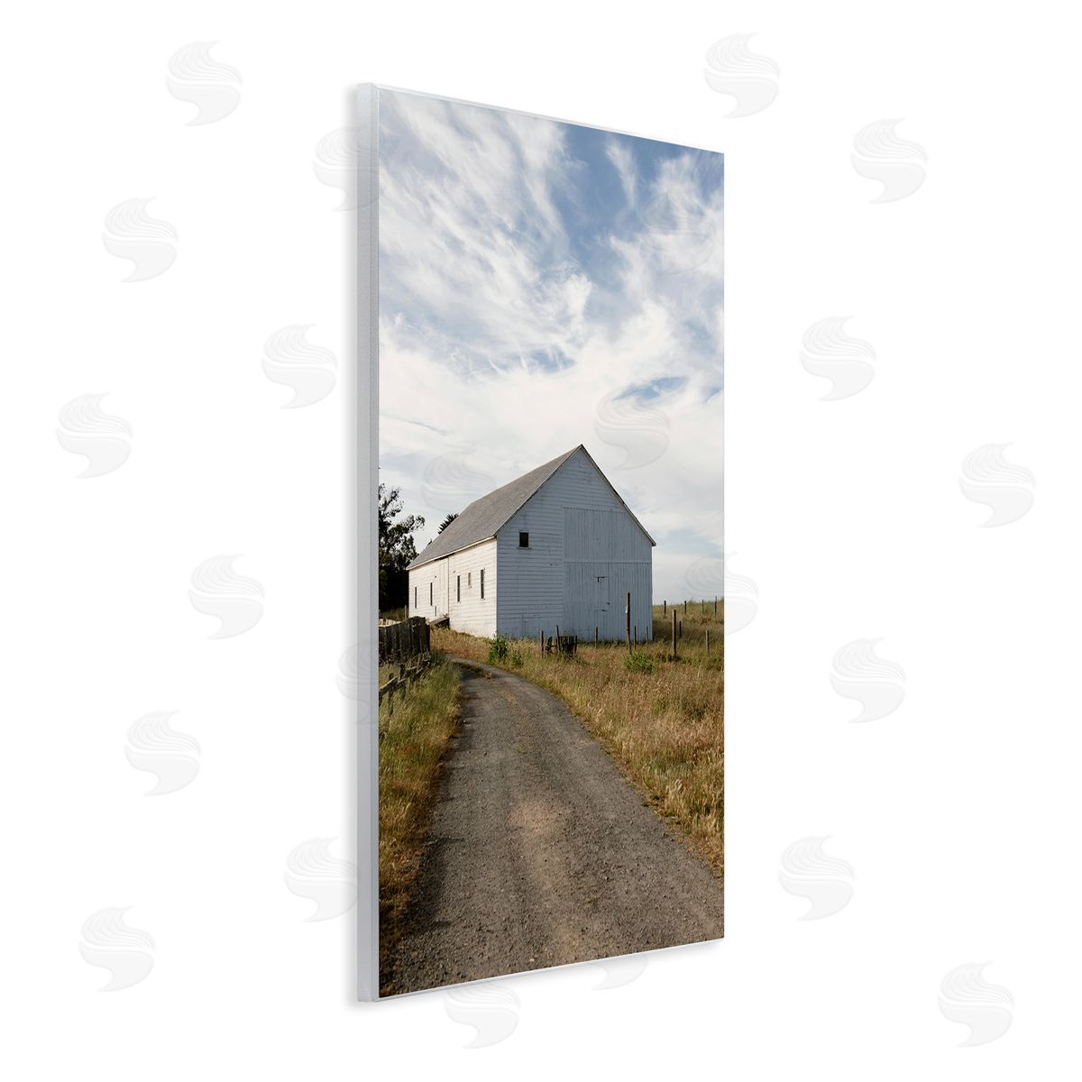 Receding Road to Barn Wood Plaque Wall Art, Home Decor by Crystal Lynn Collins