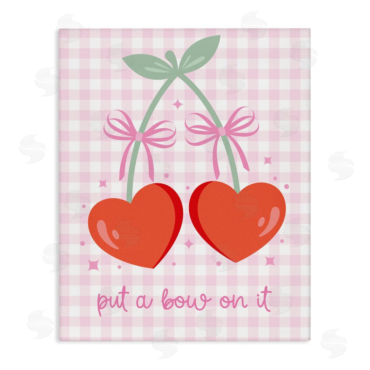 Ilis Avilés Put A Bow On It Cherries Canvas Wall Art Print