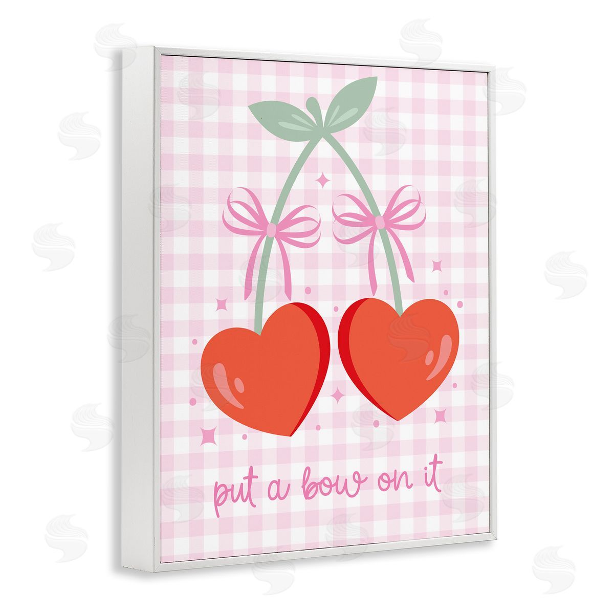 Ilis Avilés Put A Bow On It Cherries White Framed Giclee Wall Art Print