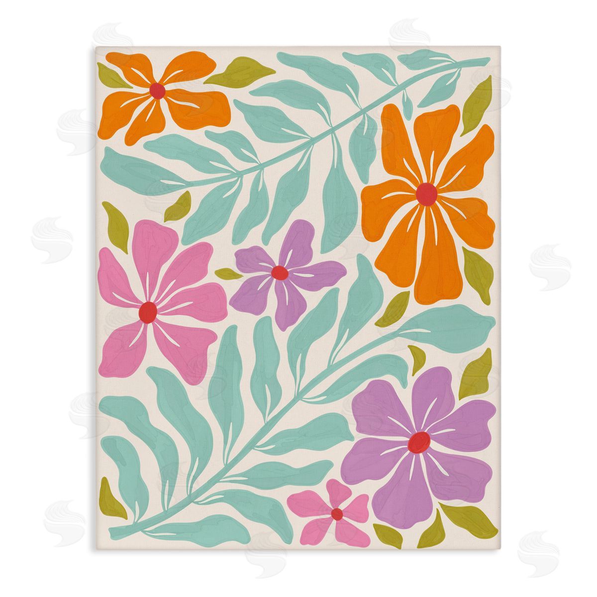 Aralma Floral Energy Pattern Canvas Wall Art Print