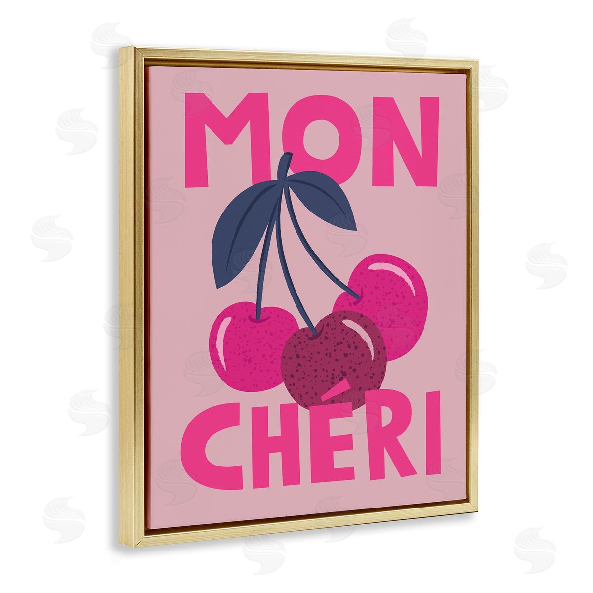 Lisa Perry Whitebutton Mon Cheri Fruits Gold Floating Frame Canvas Wall Art Print