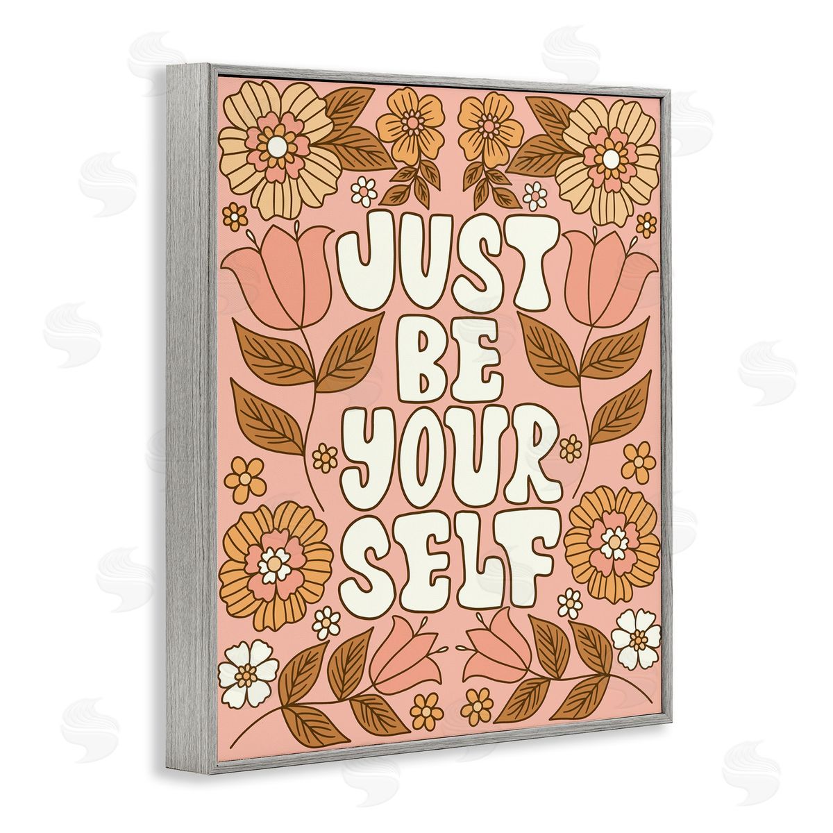 Taylor Shannon Designs Groovy Be Yourself Gray Framed Giclee Wall Art Print