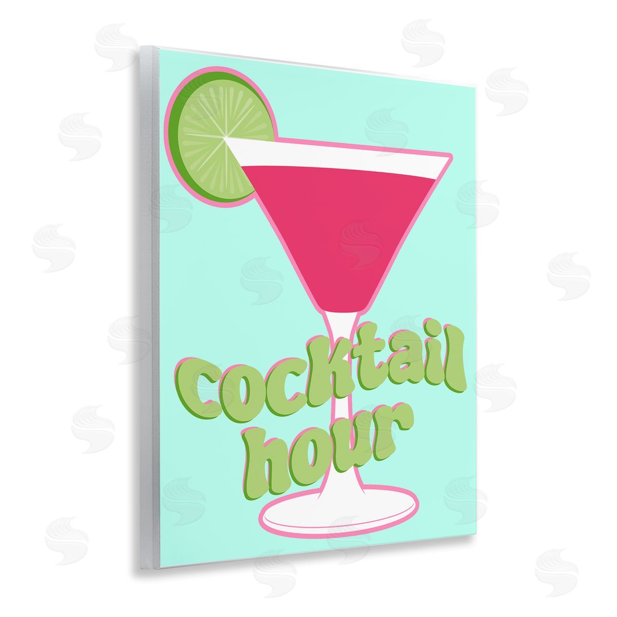 SD Graphics Studio Retro Cocktail Hour Wooden Wall Plaque Art Print
