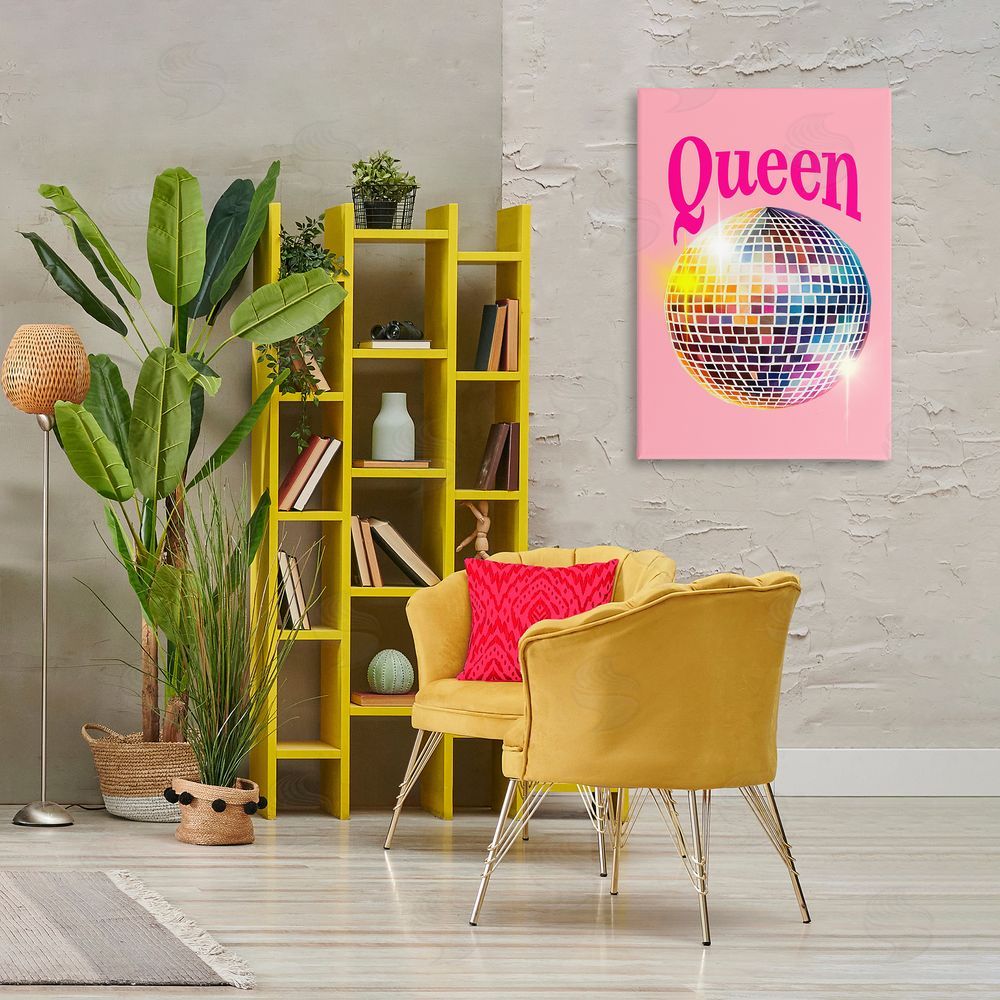 Elizabeth Medley Sparkling Disco Queen Canvas Wall Art Print in Room